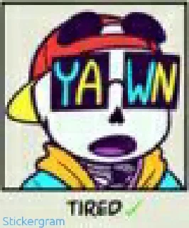 🥱 emoji Yolo sans Telegram sticker 5 of 15