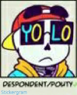 😒 emoji Yolo sans Telegram sticker 12 of 15