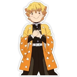 😍 emoji Zenitsu Telegram sticker 1 of 9