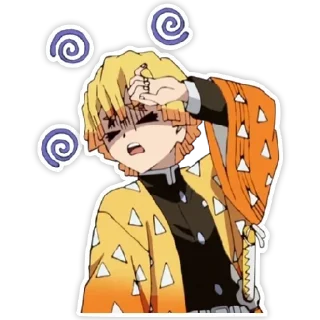 😣 emoji Zenitsu Telegram sticker 4 of 9