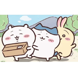 😊 emoji 吃可愛大的Chiikawa Gif 3 Telegram sticker 3 of 19