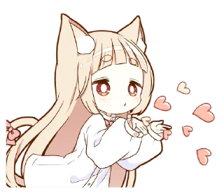 😘 emoji NEKOMIMI girl Telegram sticker 2 of 105