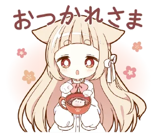 😮 emoji NEKOMIMI girl Telegram sticker 9 of 105