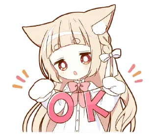 👌 emoji NEKOMIMI girl Telegram sticker 6 of 105