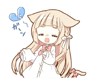 😨 emoji NEKOMIMI girl Telegram sticker 20 of 105