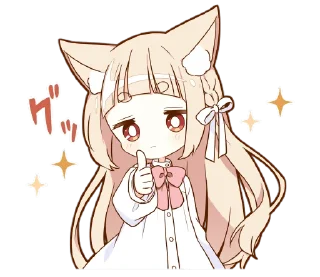 👍 emoji NEKOMIMI girl Telegram sticker 5 of 105