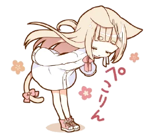 😪 emoji NEKOMIMI girl Telegram sticker 8 of 105