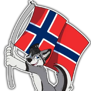 Sticker from Huskers Husky