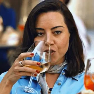 🍷 emoji aubrey plaza core Telegram sticker 11 of 30