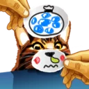 😖 emoji Meme The Cat Telegram sticker 8 of 42