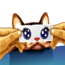 😌 emoji Meme The Cat Telegram sticker 21 of 42