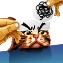 😠 emoji Meme The Cat Telegram sticker 17 of 42