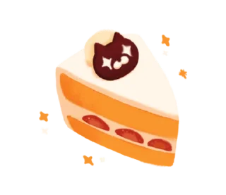 🍰 emoji maybe a little strange cat. @moe_sticker_bot Telegram sticker 23 of 40