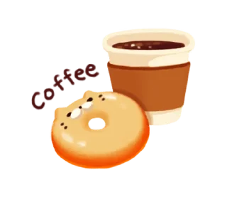 ☕ emoji maybe a little strange cat. @moe_sticker_bot Telegram sticker 18 of 40