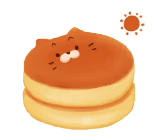 🥞 emoji maybe a little strange cat. @moe_sticker_bot Telegram sticker 5 of 40