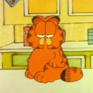 🥧 emoji 𑄽ৎ﹕Garfield by @mirtilinhos Telegram sticker 6 of 15