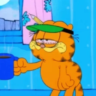 🥧 emoji 𑄽ৎ﹕Garfield by @mirtilinhos Telegram sticker 13 of 15
