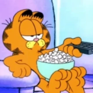 🥧 emoji 𑄽ৎ﹕Garfield by @mirtilinhos Telegram sticker 11 of 15