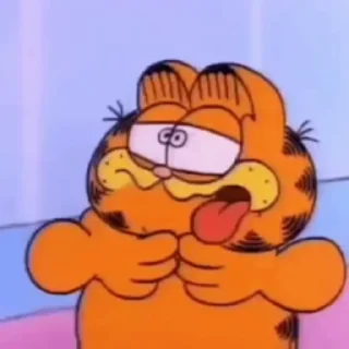 🥧 emoji 𑄽ৎ﹕Garfield by @mirtilinhos Telegram sticker 15 of 15