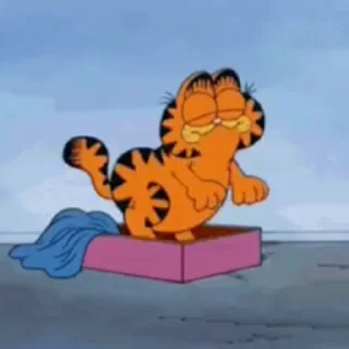 🥧 emoji 𑄽ৎ﹕Garfield by @mirtilinhos Telegram sticker 1 of 15