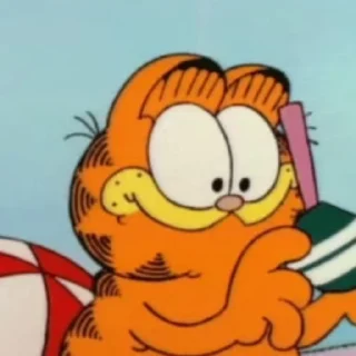 🥧 emoji 𑄽ৎ﹕Garfield by @mirtilinhos Telegram sticker 8 of 15