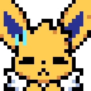 😓 emoji Pixel Art Eeveelutions Telegram sticker 24 of 82