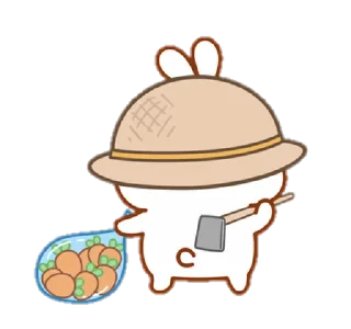 🐰 emoji Cute Rabbit ㅡ by @taerastickers Telegram sticker 12 of 25