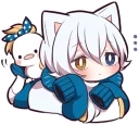 😐 emoji White Kitten (3) Telegram sticker 5 of 120