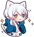 ✊ emoji White Kitten (3) Telegram sticker 9 of 120