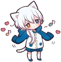🎶 emoji White Kitten (3) Telegram sticker 19 of 120