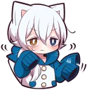 👊 emoji White Kitten (3) Telegram sticker 8 of 120