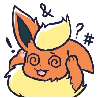 ❔ emoji Eeveelutions Telegram sticker 13 of 100
