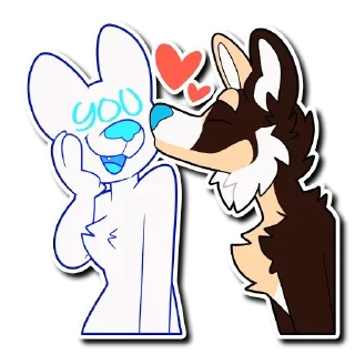💋 emoji Kitsunetsuki's favs 10 — @stckrRobot Telegram sticker 20 of 120