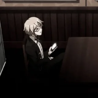 💼 emoji Byakuya Togami - @cylsdiarys Telegram sticker 12 of 80