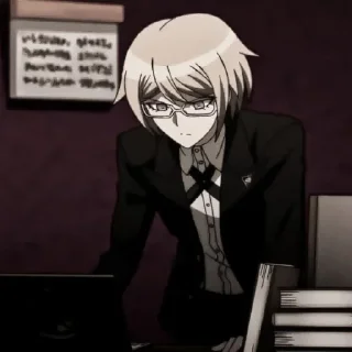 💼 emoji Byakuya Togami - @cylsdiarys Telegram sticker 24 of 80