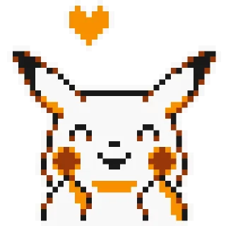 💕 emoji Pikachu sprites Telegram sticker 17 of 28