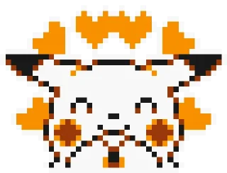 🥰 emoji Pikachu sprites Telegram sticker 19 of 28