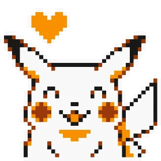 💕 emoji Pikachu sprites Telegram sticker 15 of 28