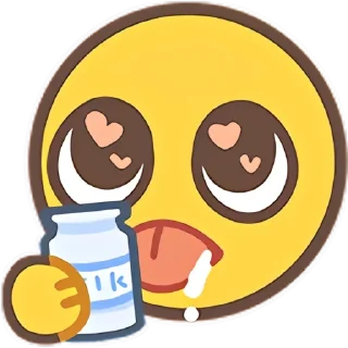 😍 emoji 小黄豆l Telegram sticker 6 of 10