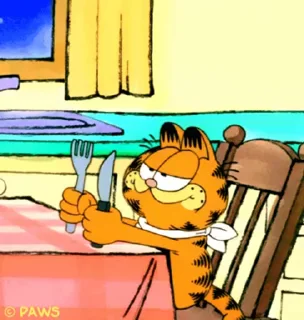 🥧 emoji 𑄽ৎ﹕Garfield by @mirtilinhos Telegram sticker 3 of 15
