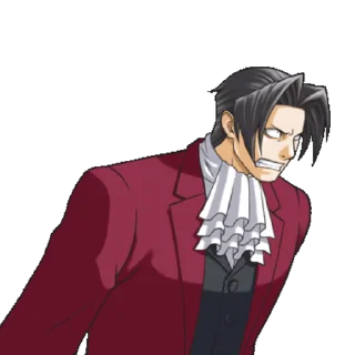😊 emoji Ace Attorney - Miles Edgeworth Telegram sticker 23 of 31