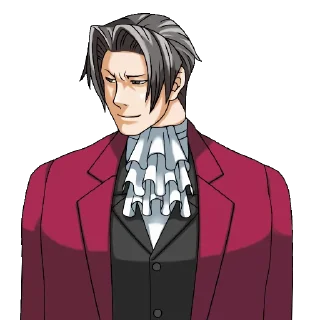 😊 emoji Ace Attorney - Miles Edgeworth Telegram sticker 16 of 31