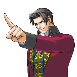 😊 emoji Ace Attorney - Miles Edgeworth Telegram sticker 18 of 31