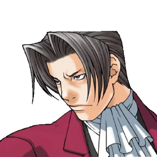 😊 emoji Ace Attorney - Miles Edgeworth Telegram sticker 10 of 31