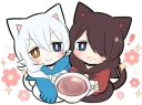 Sticker from Black Kitten & White Kitten