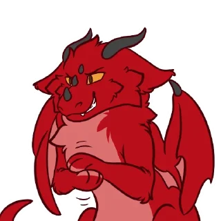 😈 emoji Hex the Dragon Telegram sticker 14 of 43