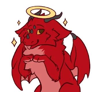 😇 emoji Hex the Dragon Telegram sticker 15 of 43