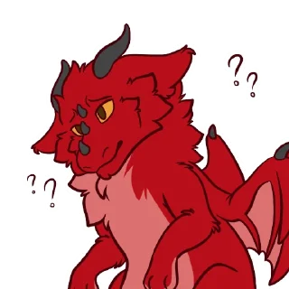 ❔ emoji Hex the Dragon Telegram sticker 6 of 43