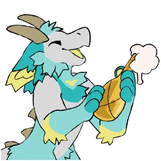 🥂 emoji Fisher the Dragon Telegram sticker 19 of 85