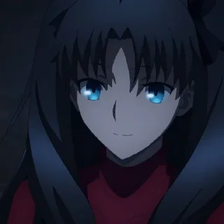 🙂 emoji Rin Tohsaka • @aninestickersii Telegram sticker 16 of 112